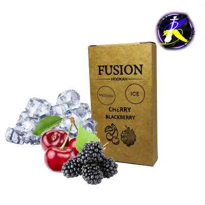 Тютюн Fusion Medium Ice Cherry Blackberry (Вишня Ожина Льод, 100 г)   20928 - фото інтернет-магазина Кальянер
