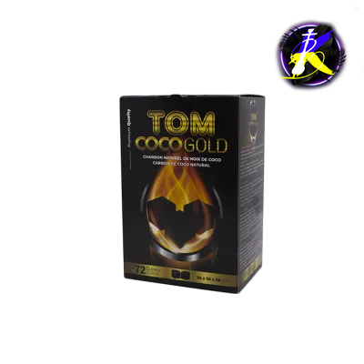 Кокосовый уголь для кальяна Tom Cococha Gold (1 кг, 72 шт, р25) 826 - фото интернет-магазина Кальянер