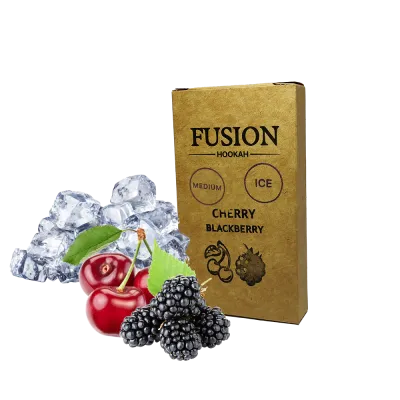 Табак Fusion Medium Ice Cherry Blackberry (Вишня Ежевика Лёд, 100 г)   20928 - фото интернет-магазина Кальянер