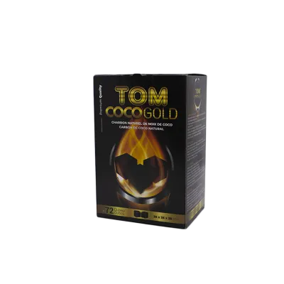 Кокосове вугілля для кальяну Tom Cococha Gold (1 кг, 72 шт, р25) 826 - фото інтернет-магазина Кальянер