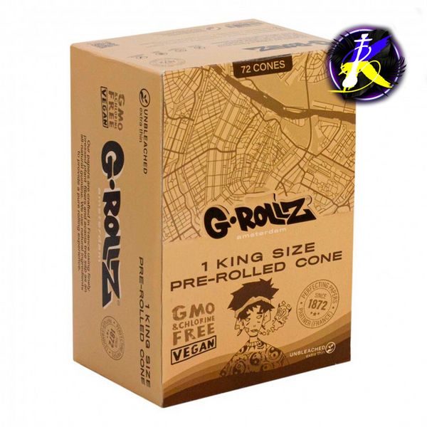 Папір для самокруток G-ROLLZ - KS Unbleached Extra Thin Cone 78945 - фото інтернет-магазина Кальянер