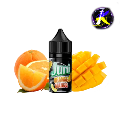 Рідина Juni Silver Ice Orange Mango (Апельсин Манго, 50 мг, 30 мл) 20352 - фото інтернет-магазина Кальянер