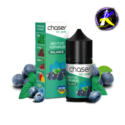Рідина Chaser Blueberry Menthol Balance (Чорниця Ментол, 50 мг, 30 мл) 43066 - фото інтернет-магазина Кальянер